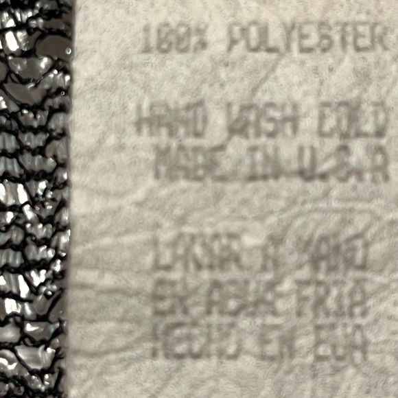 Vtg DIVINE Tunic Top Metallic Silver Chevron Cut-Out Design Disco Flowy Size 3XL - Picture 12 of 16